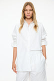 Mara Oversized Long Sleeve Shirt - White