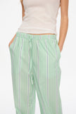 Mara Drawstring Pants - Mint/White/Indigo/Forest