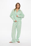 Oversized Sienna Bomber Jacket - Mint/White/Indigo/Forest
