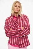 Noa Quilted Jacket - Stripes  Sangria/Confetti/Natural