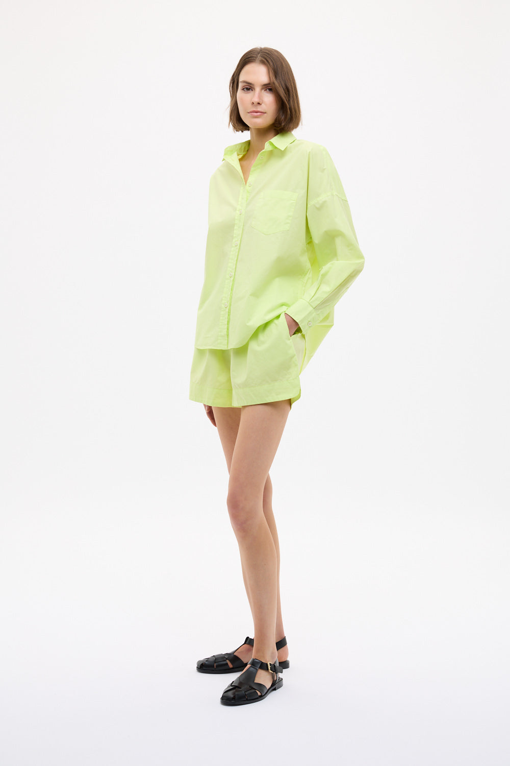 Chiara Long Sleeve Shirt Classic - Sunny Lime