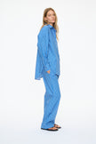 Mara Oversized Long Sleeve Shirt - Ink Blue/Sky/Navy/Natural
