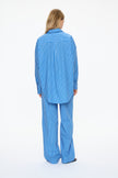 Mara Oversized Long Sleeve Shirt - Ink Blue/Sky/Navy/Natural