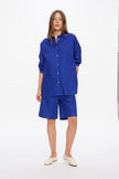 Mara Long Sleeve Shirt - Pinpoint - Indigo