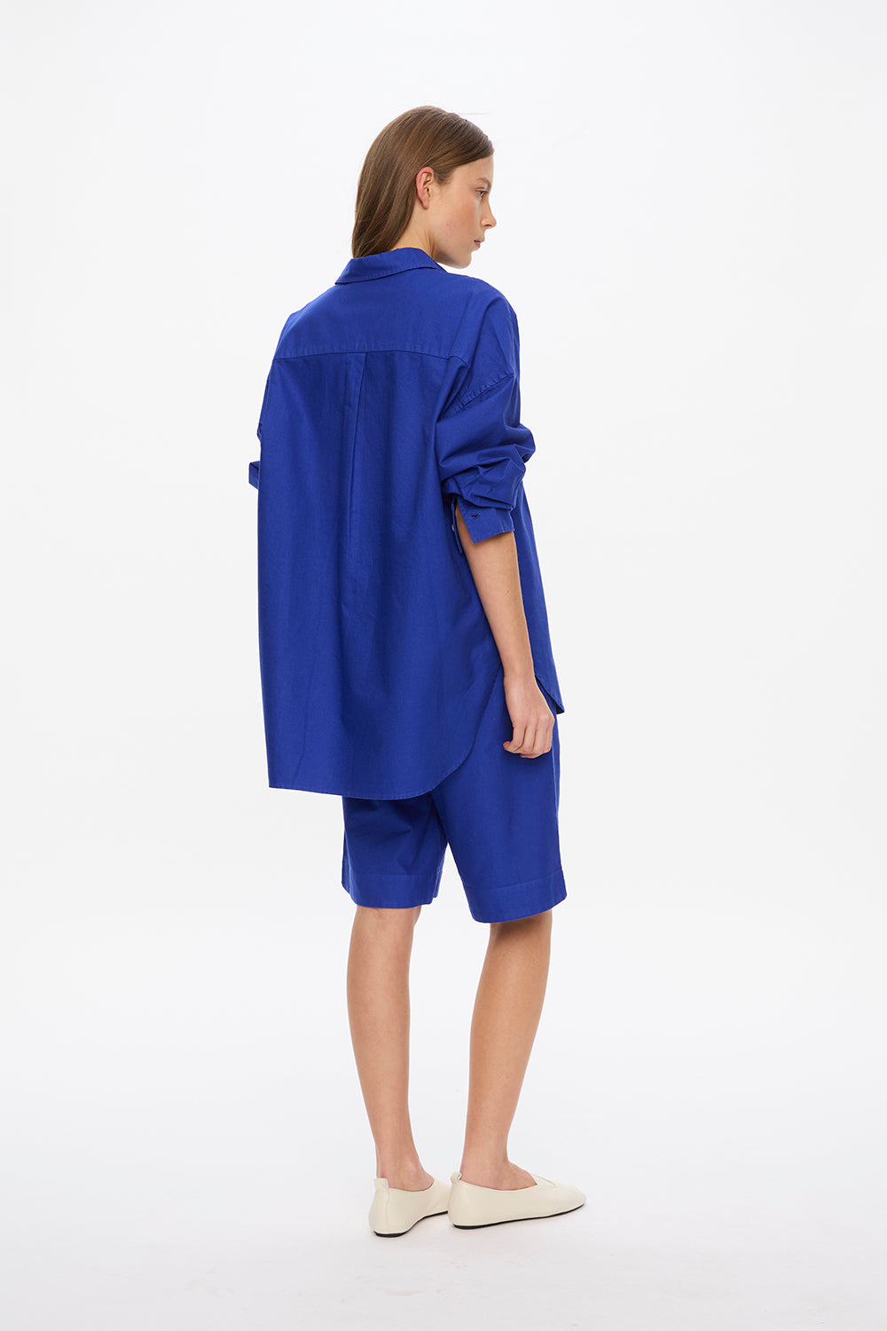 Mara Long Sleeve Shirt - Pinpoint - Indigo