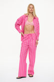 Mara Drawstring Pants - Stripe  Confetti/Sangria/White