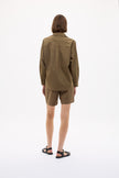 Chiara Mid Length Shorts - Dark Olive