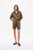 Chiara Mid Length Shorts - Dark Olive