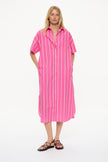 Chiara Short Sleeve Maxi Dress + button back Confetti/Sangria/White