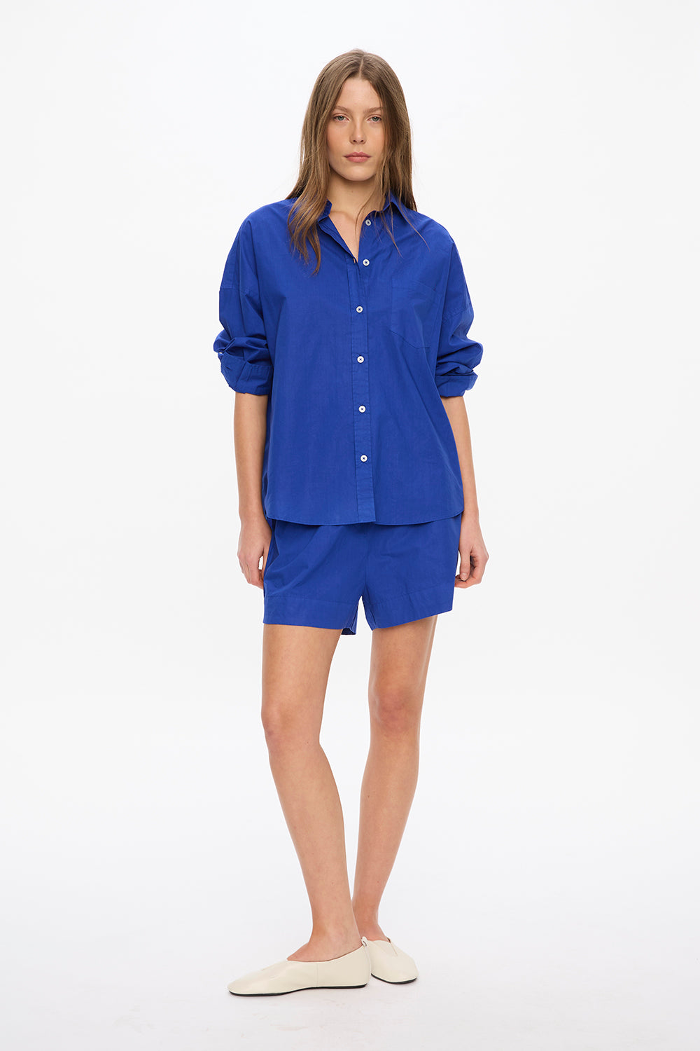 Chiara Long Sleeve Shirt - Classic  - Indigo