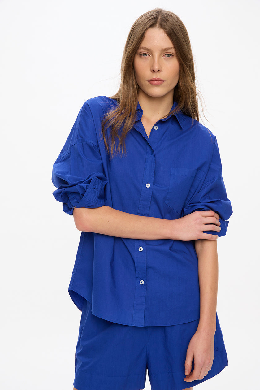 Chiara Long Sleeve Shirt - Classic  - Indigo