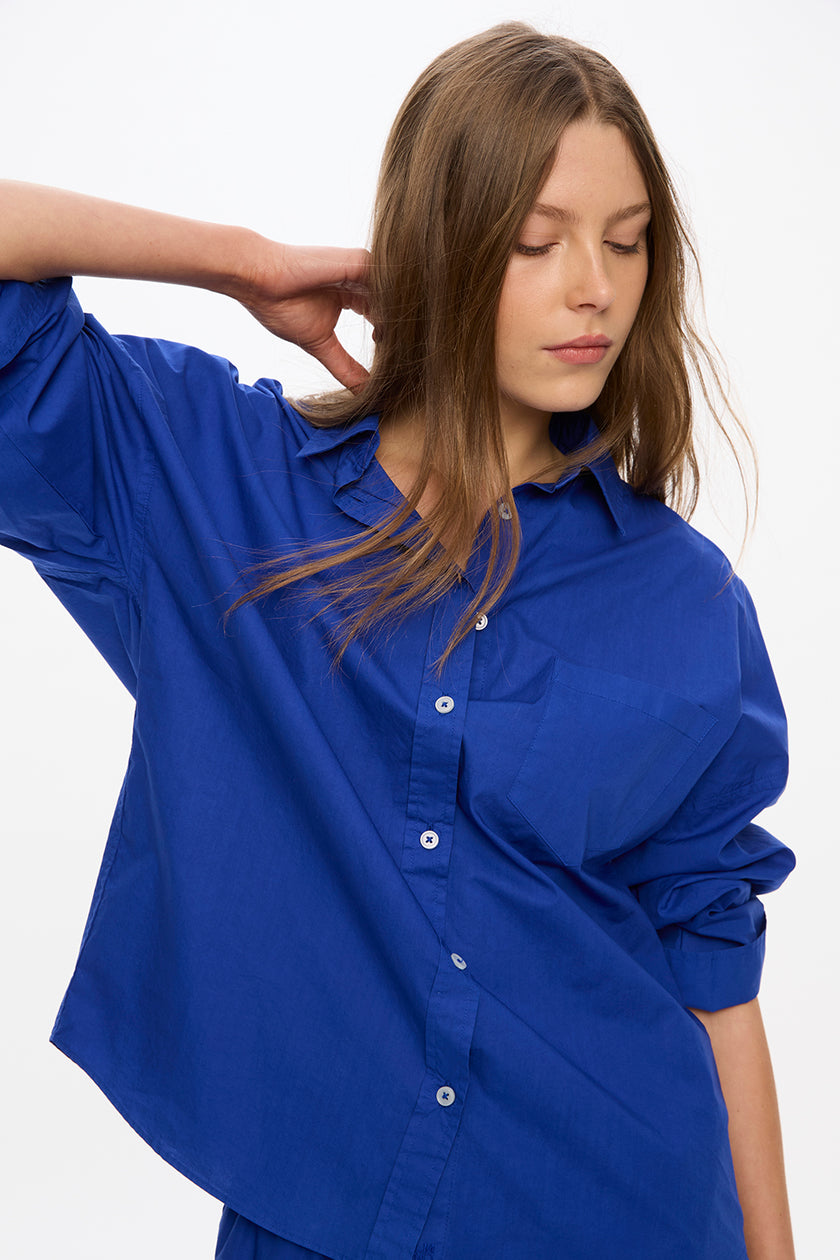 Chiara Long Sleeve Shirt - Classic  - Indigo