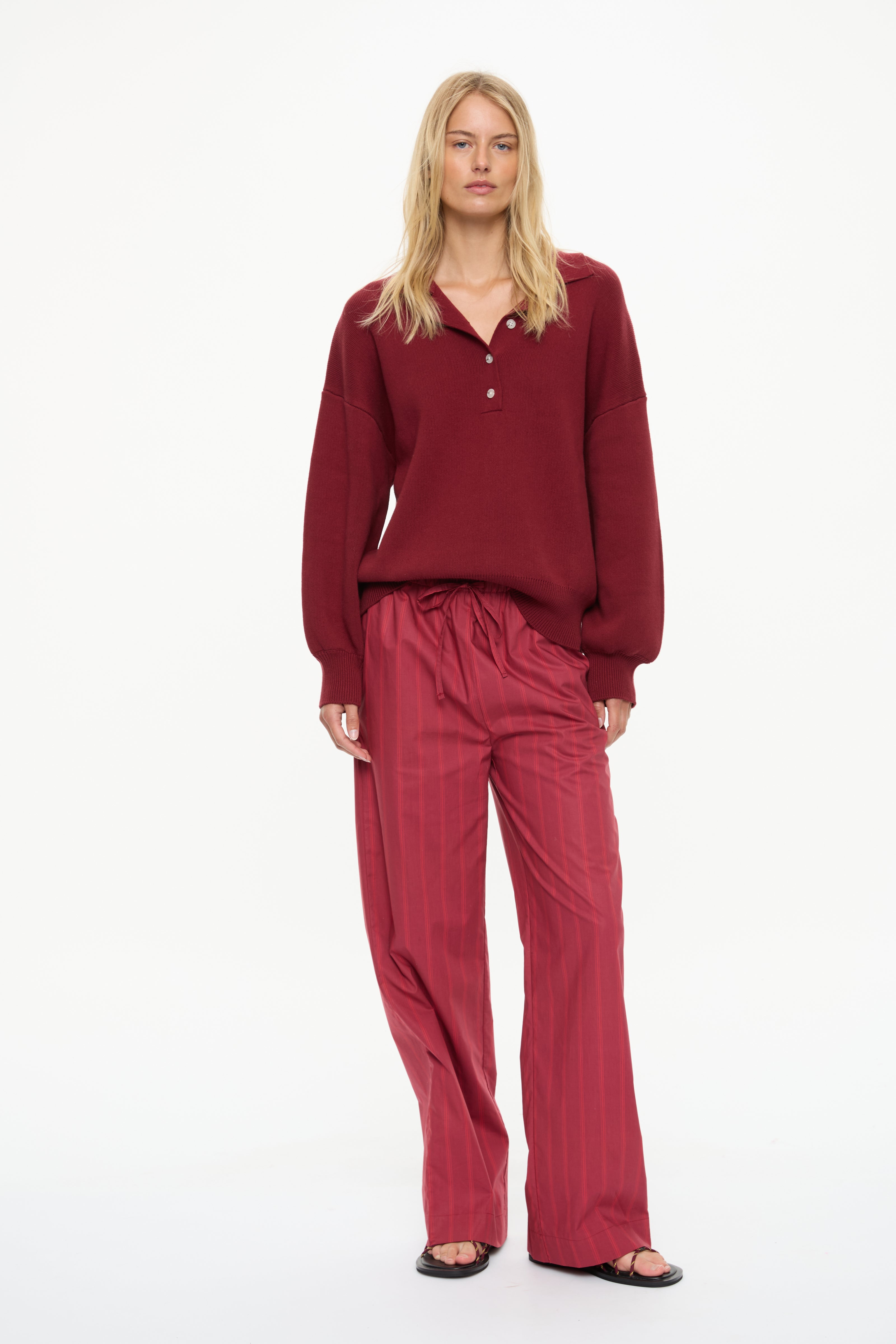 Oversized Chunky Polo - Sangria