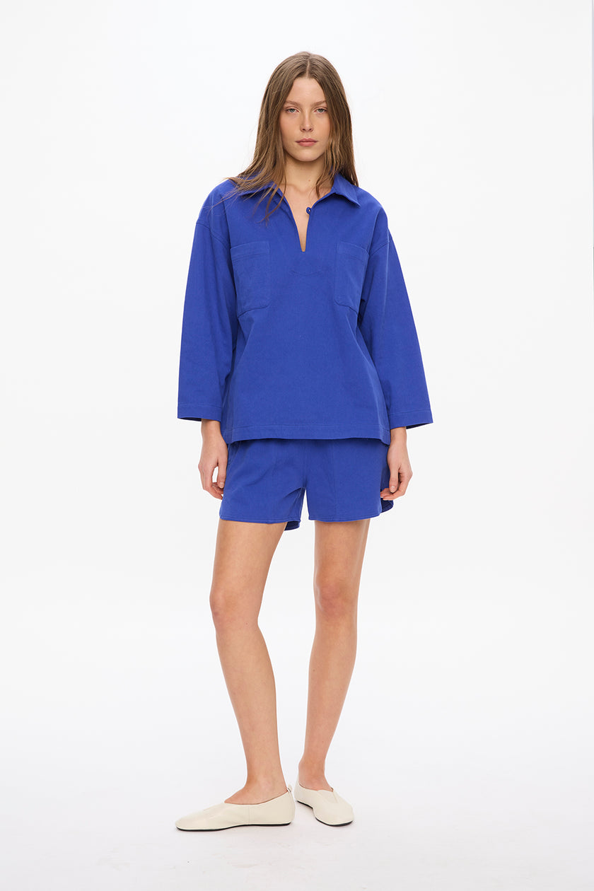 Carla - Twill Shorts - Indigo