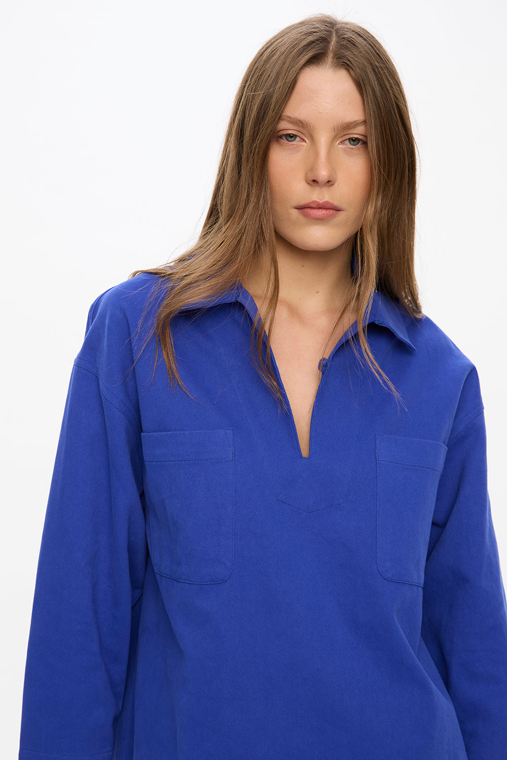 Carla - Oversized Pop-Over - Indigo