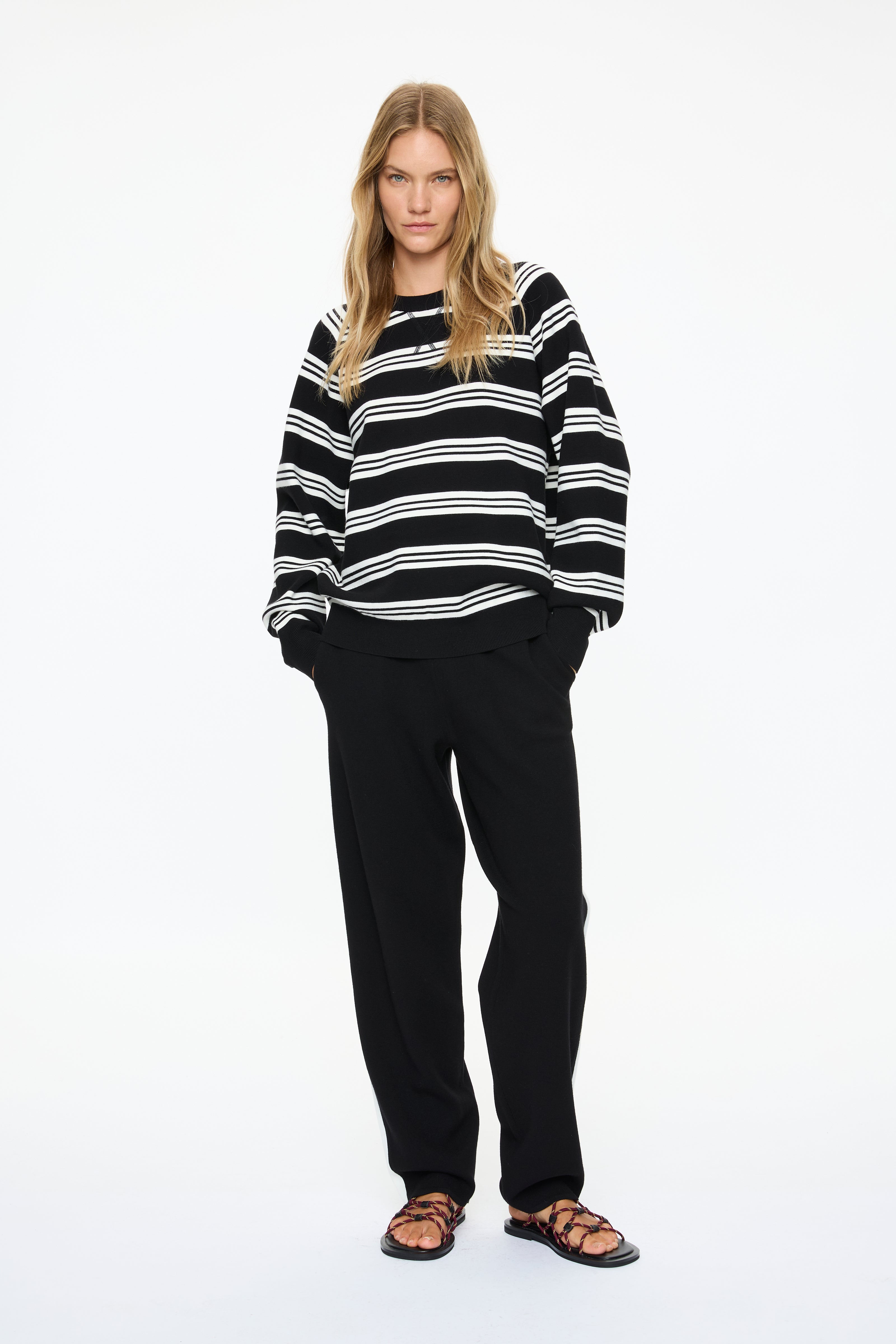 WR Track Top - Black + White stripes
