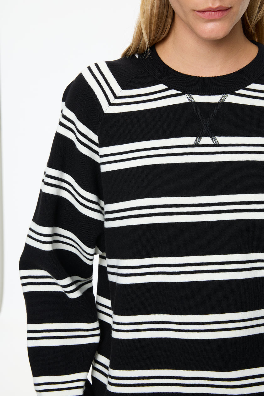 WR Track Pant - Black + White Stripe