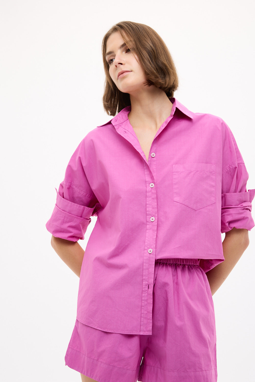Chiara Long Sleeve Shirt Classic - Fuchsia