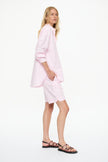 Mara Oversized Long Sleeve Shirt - Pinpoint Candy Floss