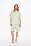 Mara Long Sleeve Shirt - Pinpoint - Mint