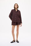Chiara Long Sleeve Shirt Classic - Chocolate