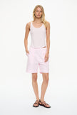Mara Oversized Long Sleeve Shirt - Pinpoint Candy Floss