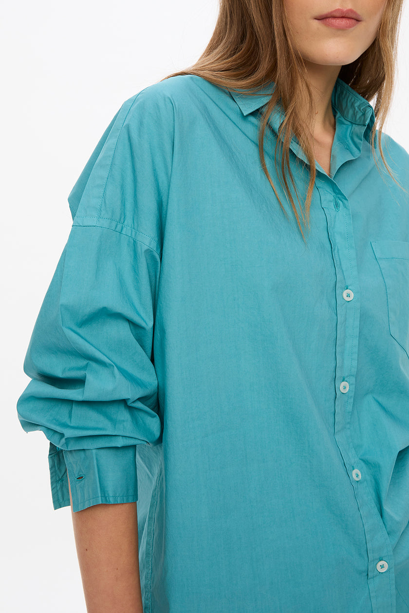 Chiara Long Sleeve Shirt - Classic  - Teal