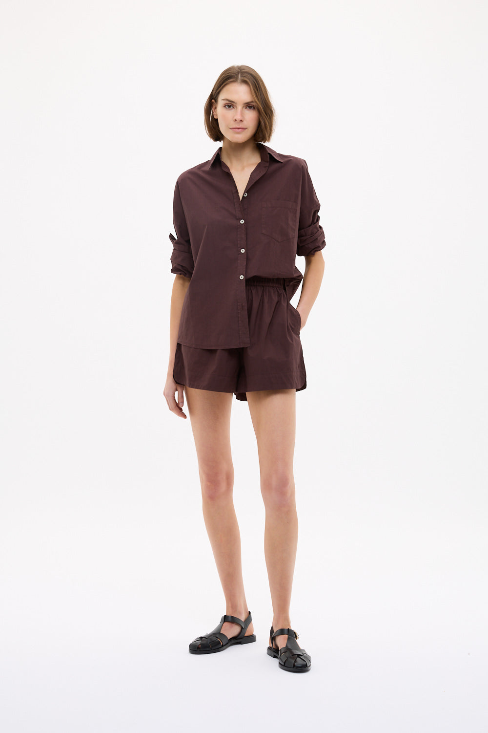 Chiara Long Sleeve Shirt Classic - Chocolate