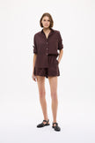 Chiara Long Sleeve Shirt Classic - Chocolate