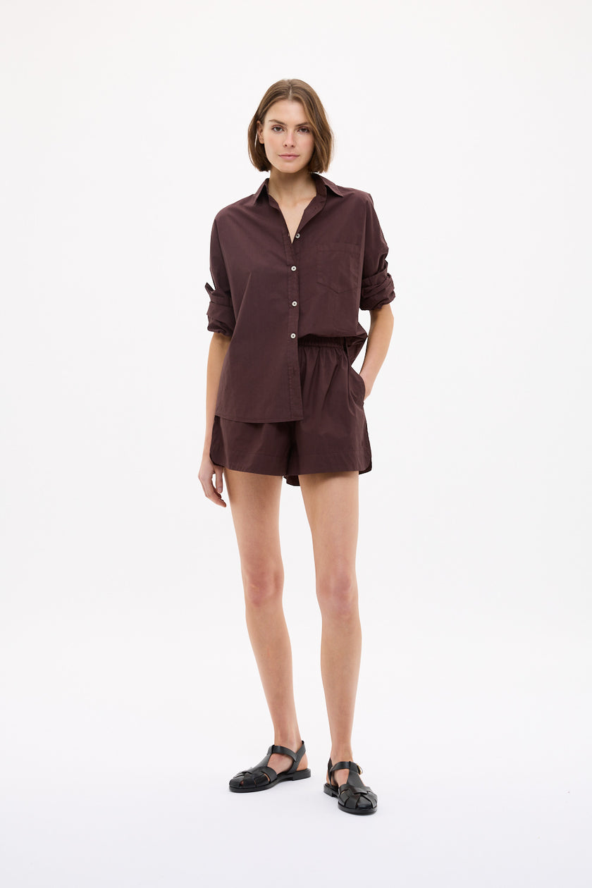 Chiara Long Sleeve Shirt Classic - Chocolate