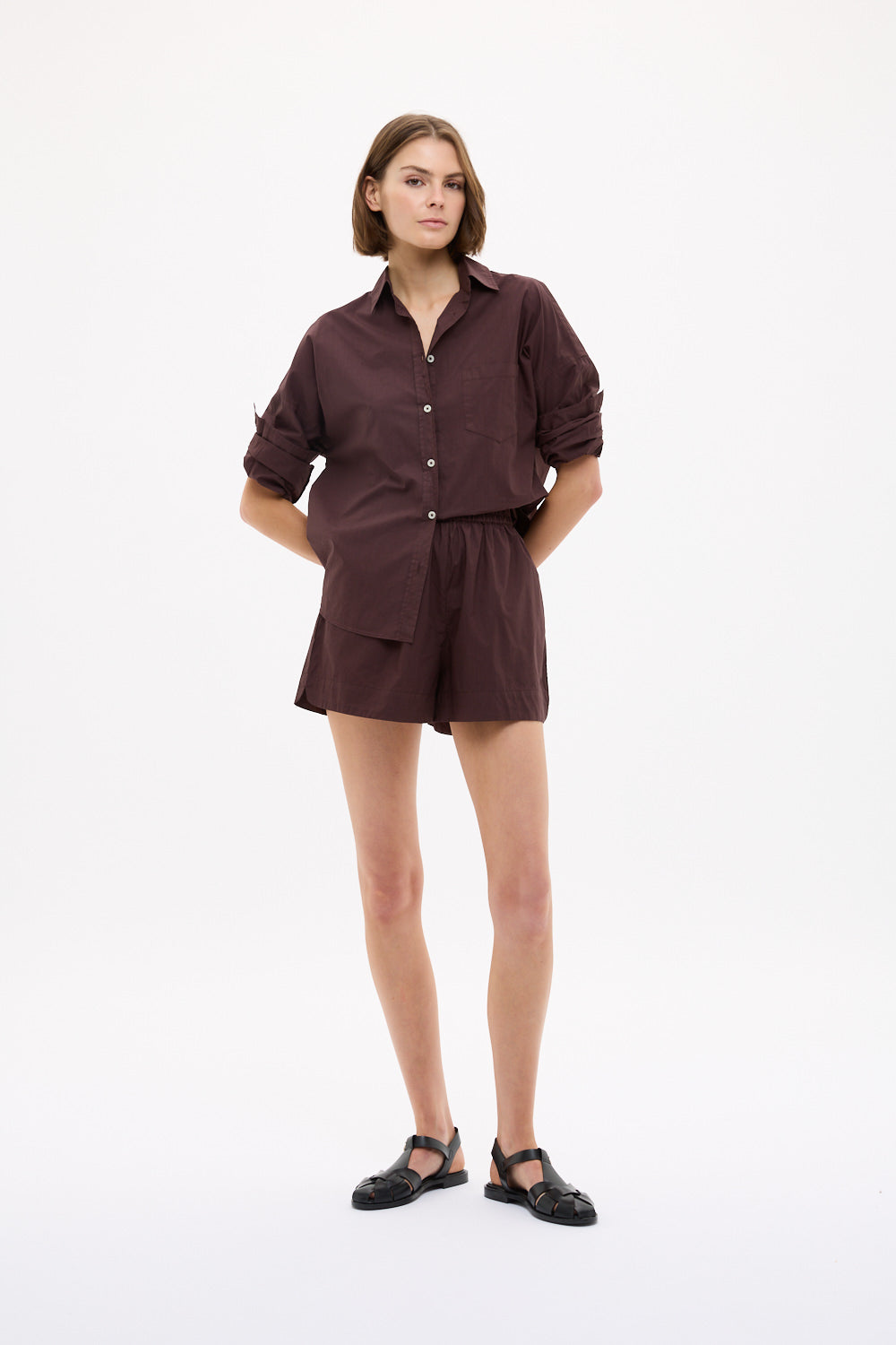 Chiara Long Sleeve Shirt Classic - Chocolate