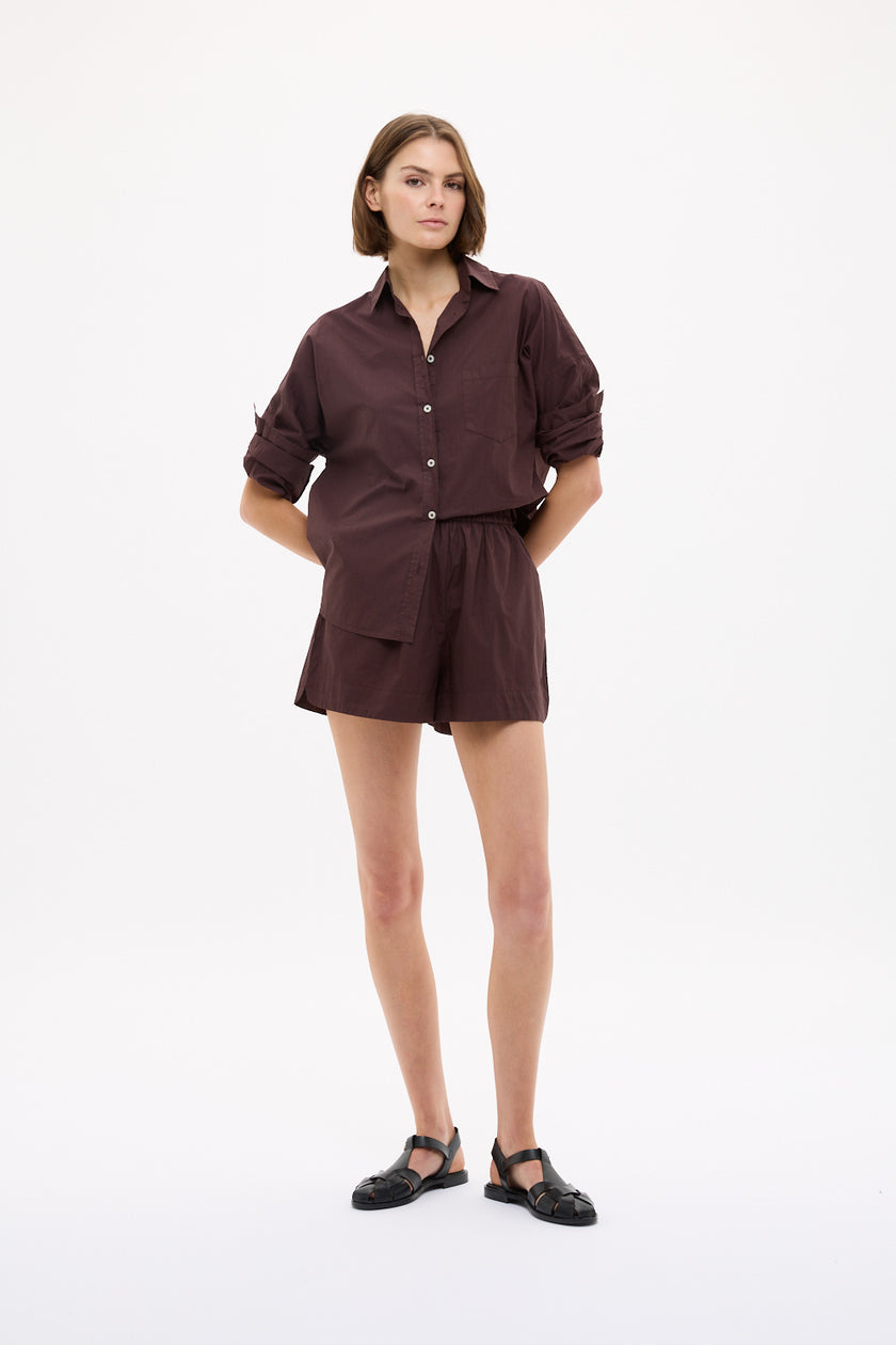 Chiara Long Sleeve Shirt Classic - Chocolate