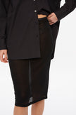 Sunny Sheer Pencil Skirt - Black