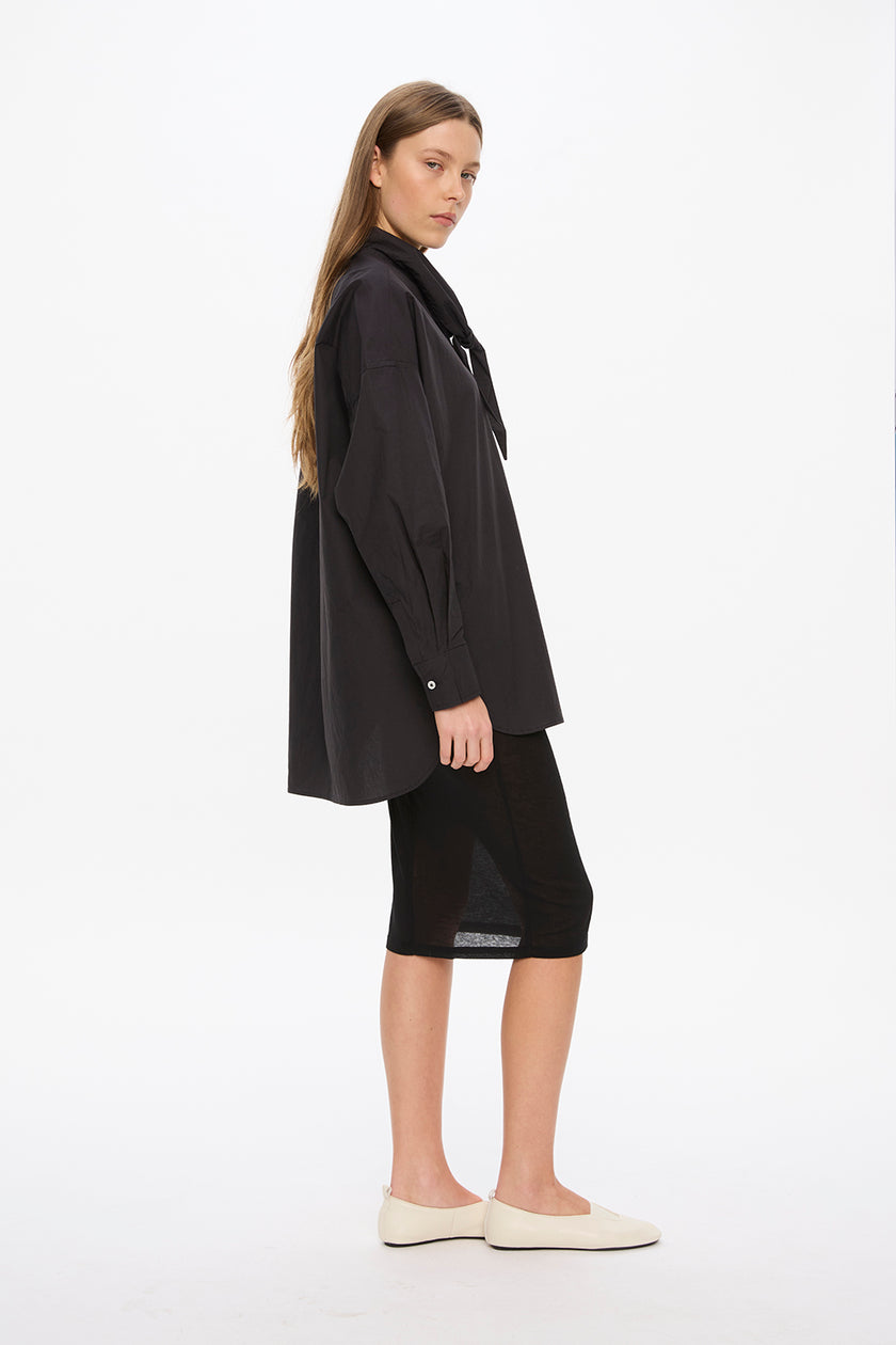 Sunny Sheer Pencil Skirt - Black