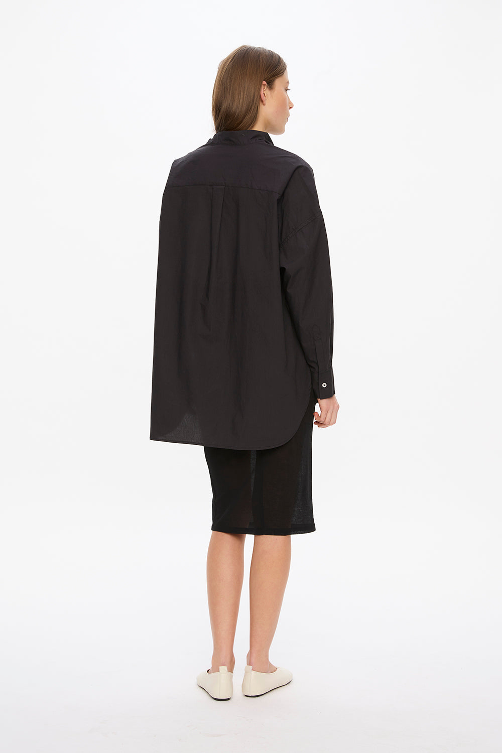 Alma Neck-Tie Shirt - Black