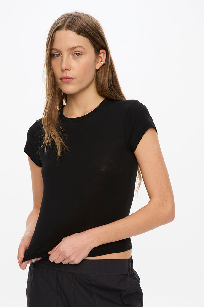 Sunny Baby Tee - Black
