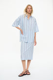 Chiara Pencil Skirt Sky/Sangria/White Stripe