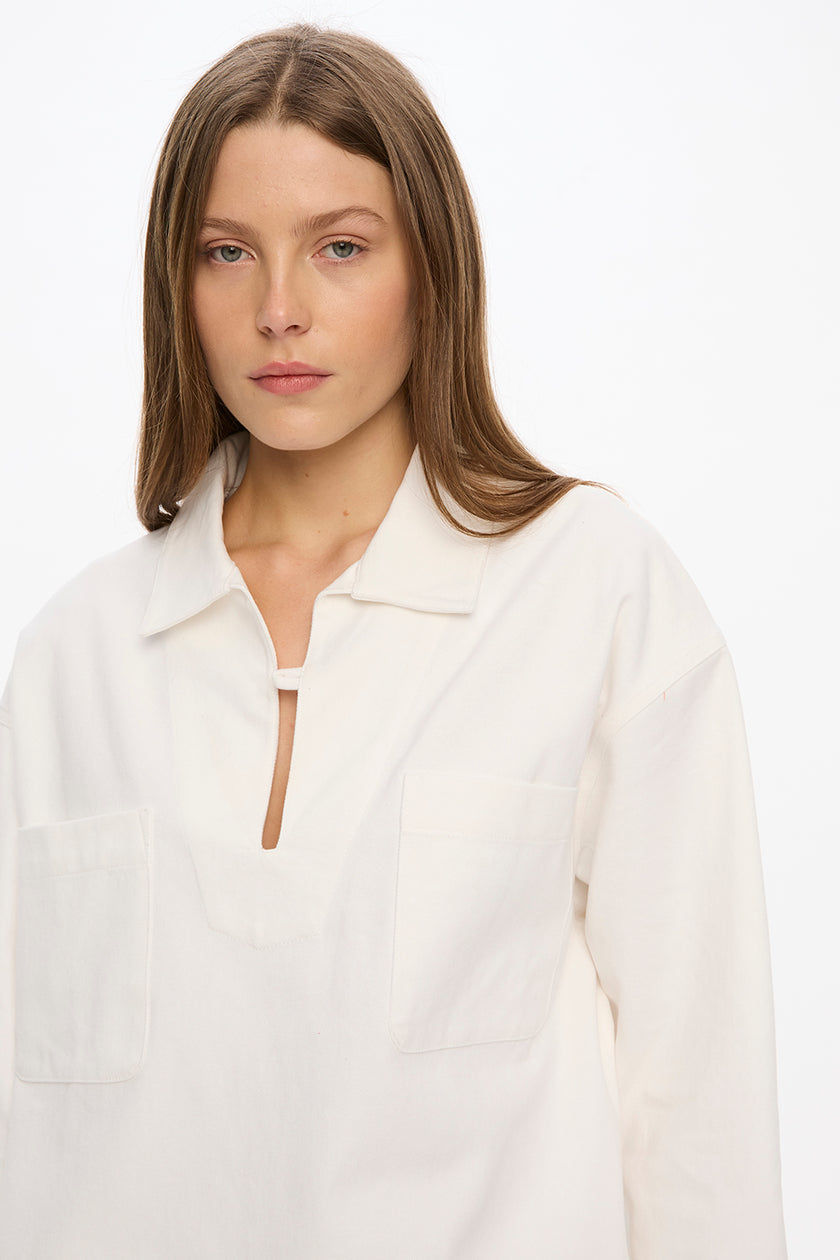 Carla - Oversized Pop-Over - White