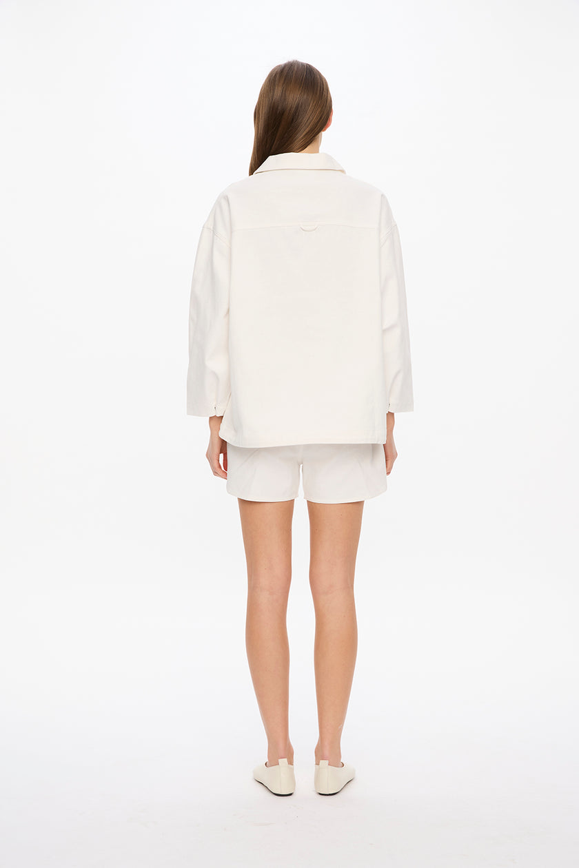 Carla - Oversized Pop-Over - White