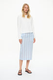 Chiara Pencil Skirt Sky/Sangria/White Stripe