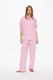 Mara Drawstring Pants - Bubble Gum/White/Teal/Olive