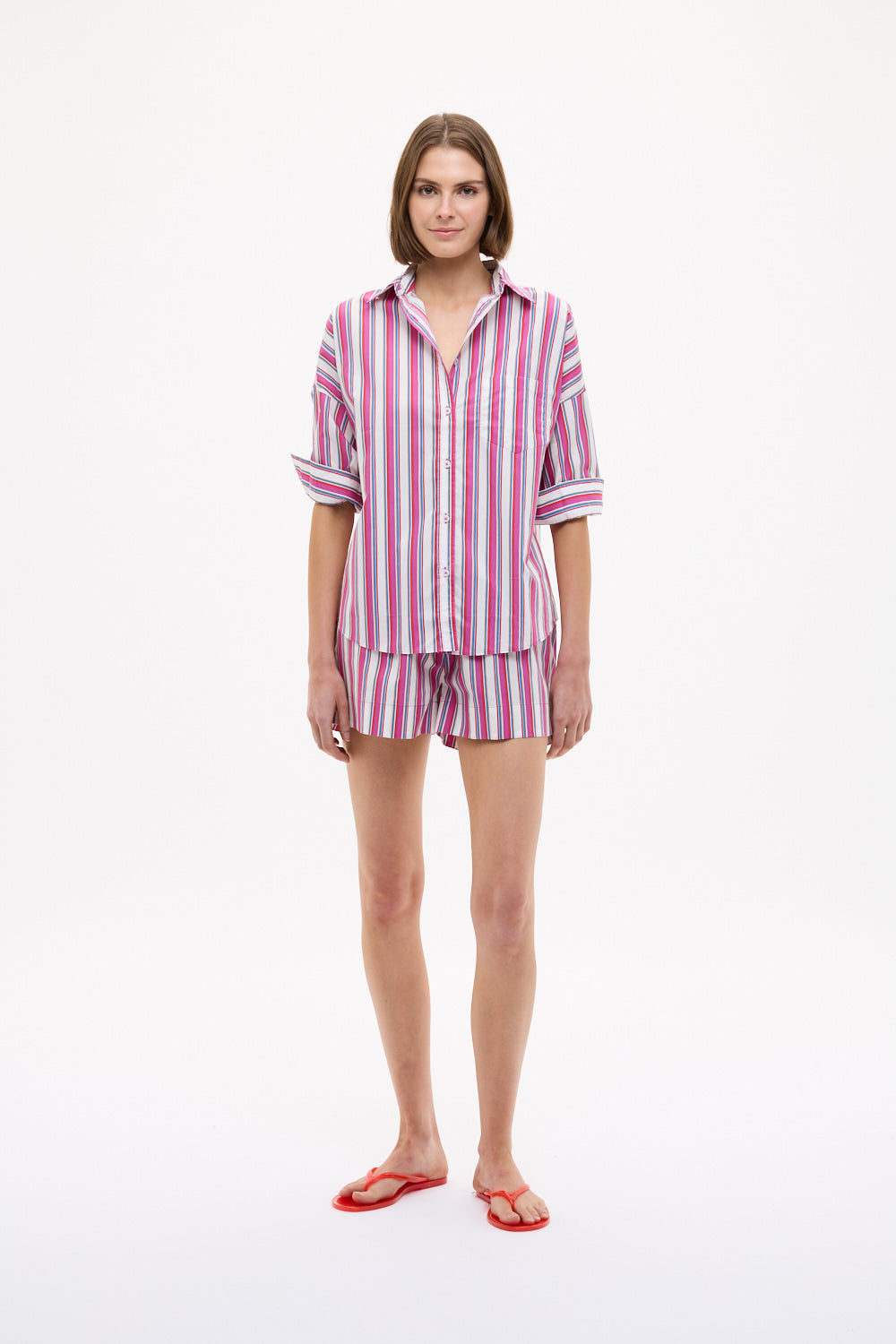 Chiara Shorts Multi Stripe - Fuchsia Multistripe
