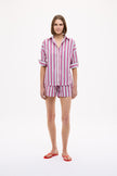Chiara Long Sleeve Shirt Stripe - Fuschia Multi Stripe