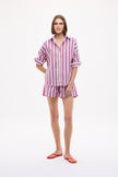 Chiara Long Sleeve Shirt Stripe - Fuschia Multi Stripe