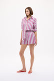 Chiara Long Sleeve Shirt Stripe - Fuschia Multi Stripe