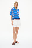 Alto Half Sleeve Stripe Polo ink blue/sky/sangria/white stripe