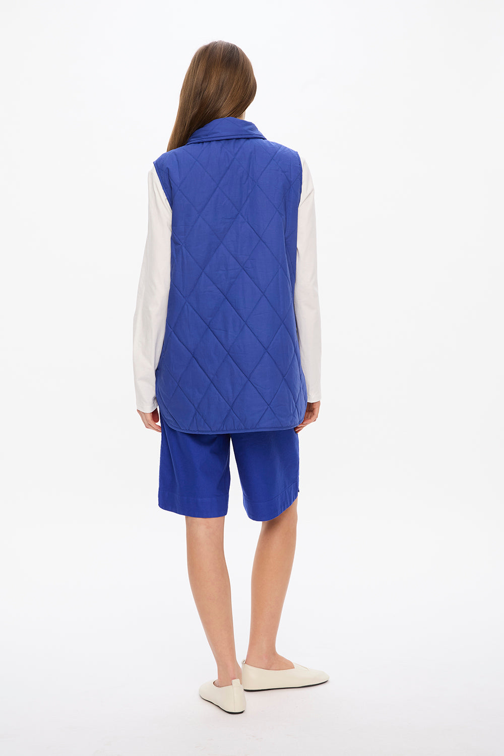 Noa Quilted Vest - Indigo