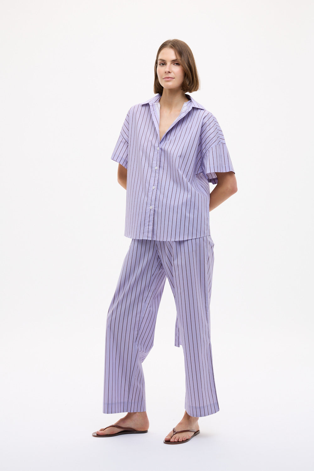 Bahia Pants Stripe - Pastel Lilac/Fig/Natural