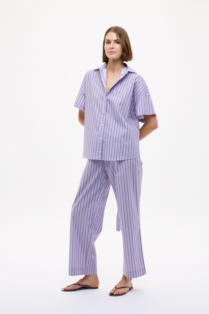 Bahia Pants Stripe - Pastel Lilac/Fig/Natural