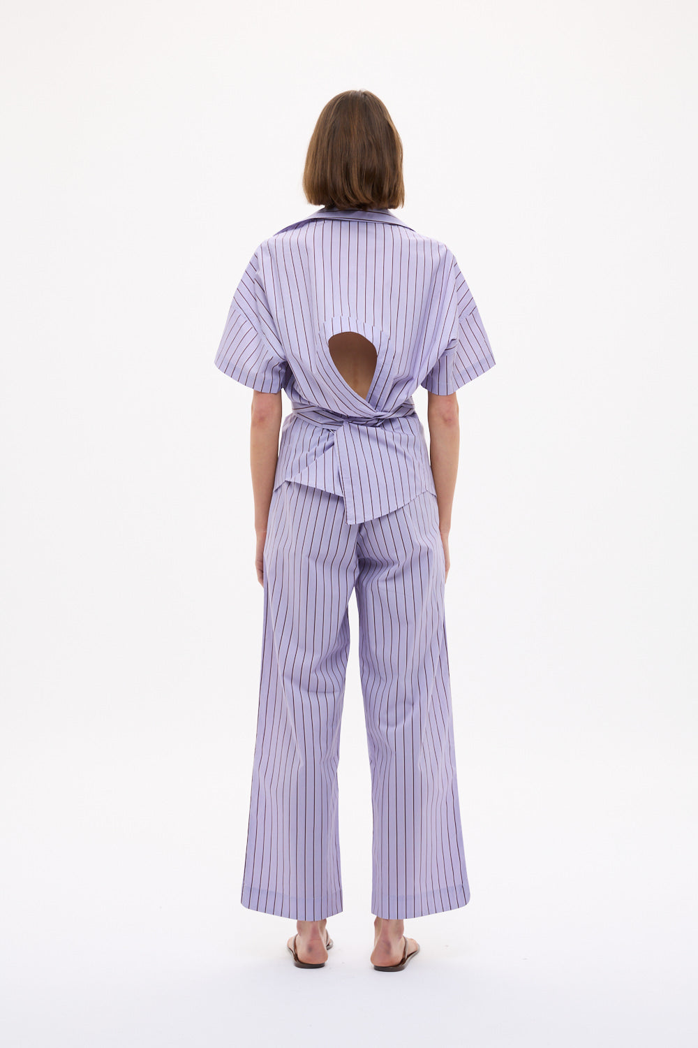 Bahia Pants Stripe - Pastel Lilac/Fig/Natural
